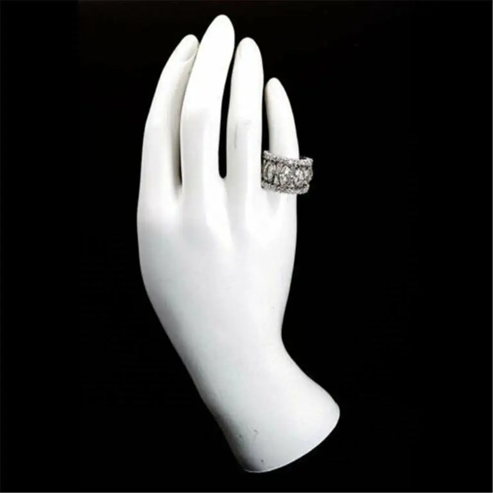 Size 6-10 Rings Women Jewelry White Wedding Gorgeous 925 Silver