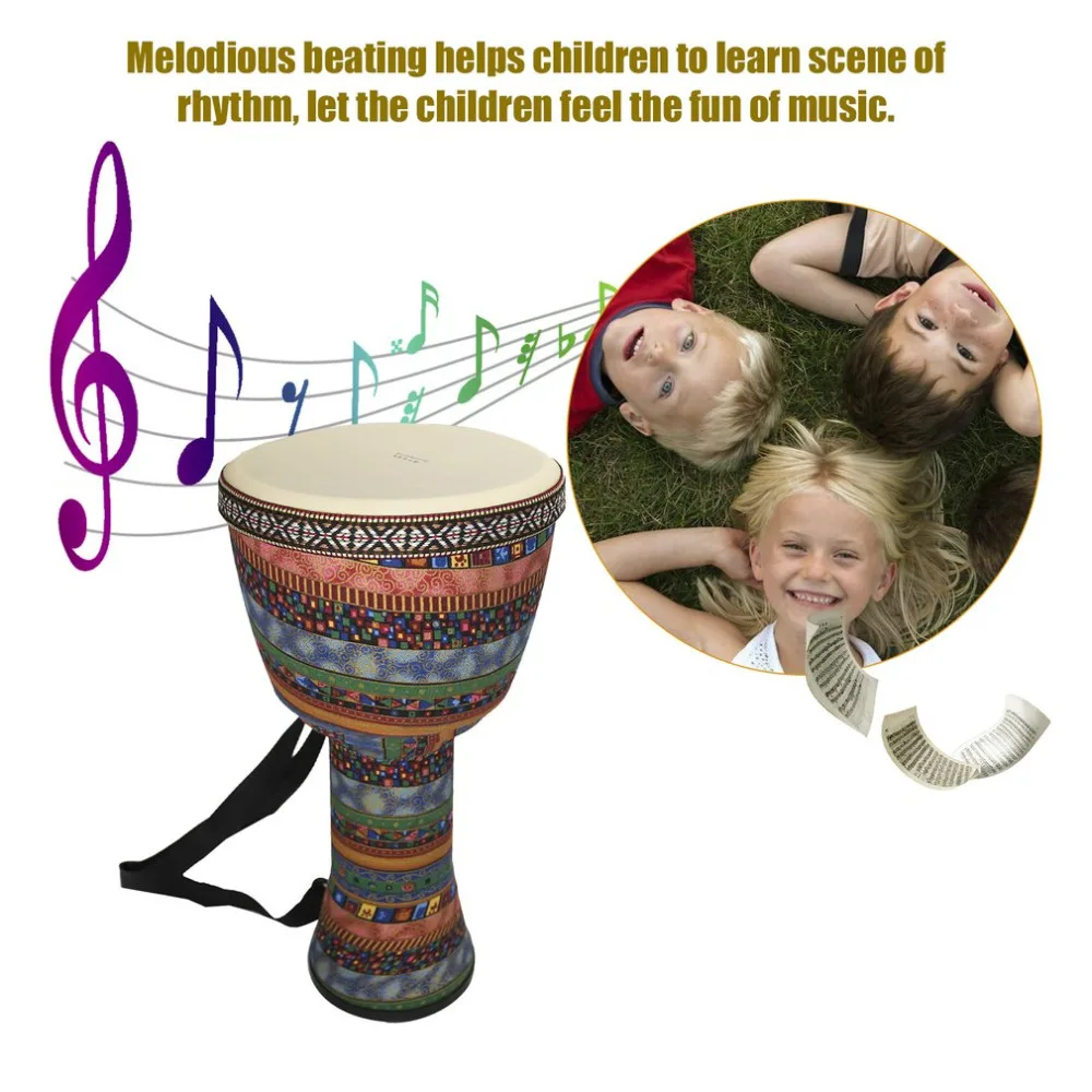 8 дюймов Djembe ударный музыкальный инструмент классический Африканский стиль ручной барабан для детей интерес культивирования