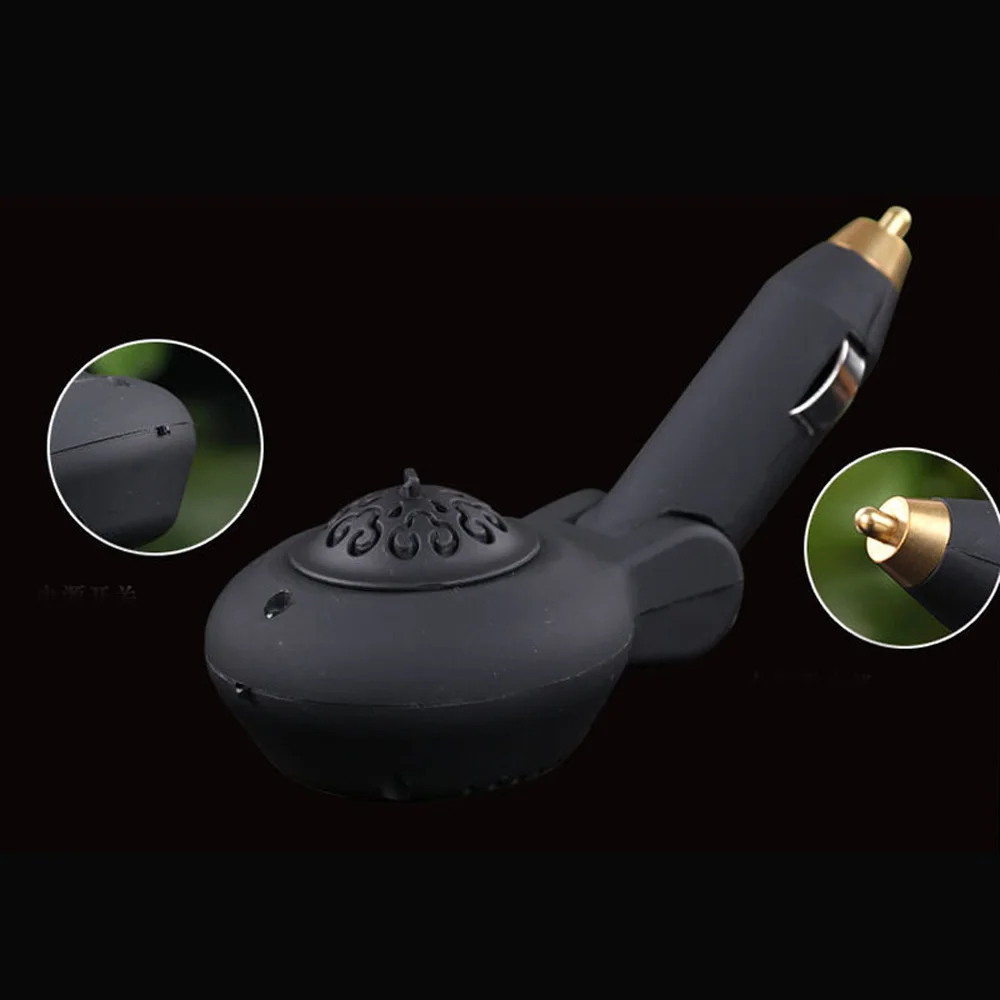

Lighter Incense Burner Socket Spoon Box Cigarette Black Electronics Car Chip Holder Censer
