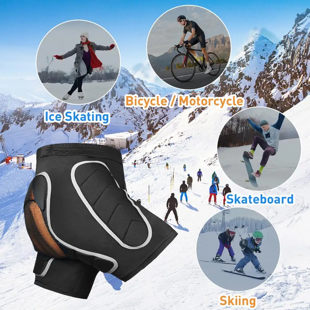 Uomo Hip Butt Protection Imbottito Sport all'aperto Sci Pattinaggio  Pantaloncini da snowboard Pantaloncini di protezione dell'anca Pad per sci  snowboard