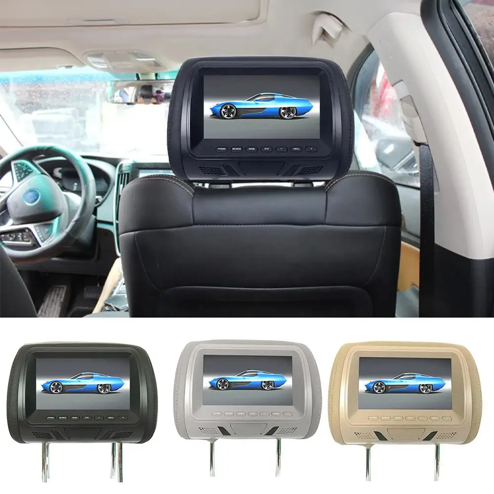 

Universal 7 inches Automobile Car Headrest Monitor Rear Seat Entertainment Multimedia Player General AV USB SD MP4
