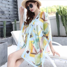 2019 Vrouwen Sexy Chiffon Bikini Cover Up Strand Badmode Jurk Sjaal Pareo Sarong Wrap Dames Zomer Jurk Hot(China)