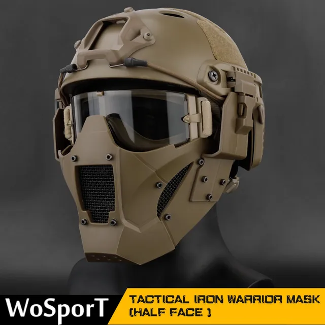 US $13.92 Hunting Protection Mask Half Face Breathable Military Tactical Mask Hunting Airsoft Paintball CS Ga