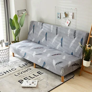 

Universal Armless Sofa Bed Cover Folding Modern Seat Slipcovers Stretch Couch Covers Elastic All-inclusive Spandex Cover