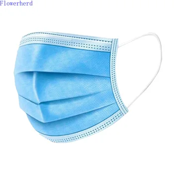 

10pcs 3 Layers Adult Disposable Masks Civilian Masks Dustproof Non-woven Fabric Plus Meltblown Cloth Masks