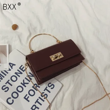 

[BXX] Small Crossbody Bags For Women 2020 Spring Solid Color Simple Chain Shoulder Messenger Bag Lady Travel Handbags HK739