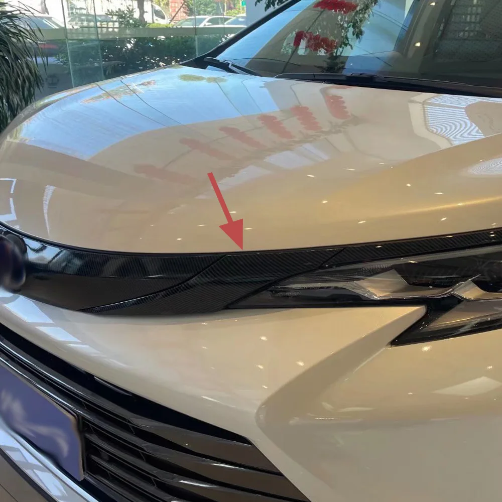 

Exterior Decoration Accessories For Toyota Sienna 2021 2022 ABS Car Styling Front Headlight Eyebrow Strips Cover Trim Protector