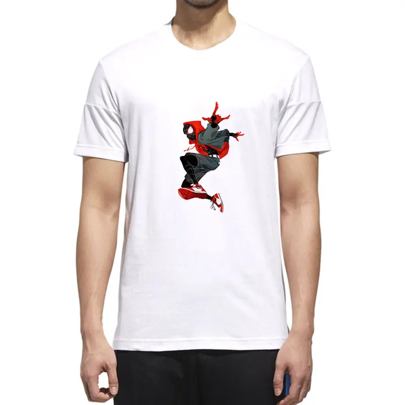 

MOUNTSHARP Funny Tshirt Men Cartoon Handsome Spider Man Print O-Neck Casual Short Sleeve Harajuku Sweatshirt Clothes Jacket