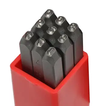 

5/64"(2mm) Steel Uppercase Number Ball Pein Hammer Hand Reverse Punch High Hardness Carbon Metal Stamp Set