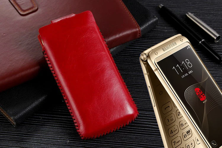 Real Leather Pull Sleeve Pouch Phone Case For iPhone 6 6S 7 8 Plus X XR XS 11 Pro Max Genuine Cow Skin Magnetic Soft Wallet Bag