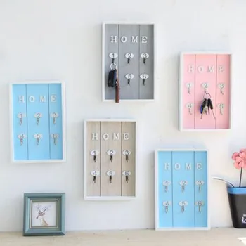 

Wooden Wall Mounted Key Holder Key Organizer Hanger With 6 Hook Wall Decorative Holder Key Holder Home Wall Minimalist Wall Hook