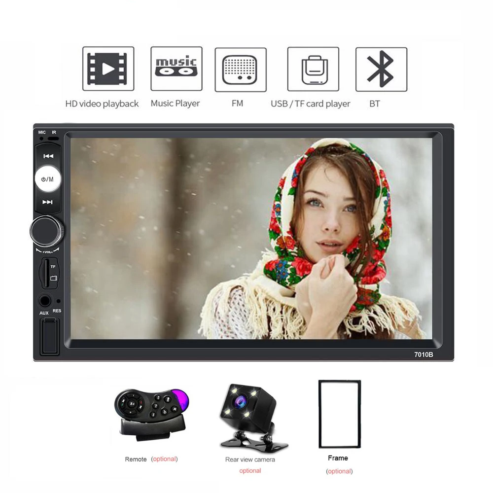 Автомагнитола 2 din мультимедийный стереопроигрыватель с Bluetooth 7 дюймов 12 В MP5 USB