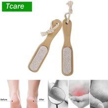 1 шт Пемза для ног каменная щетка с подвесным канатом и деревянной ручкой, более гладкое средство для отшелушивания кожи Педикюр средство для удаления мозолей