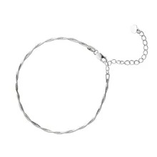 Настоящее 925 пробы, серебряный минималистичный браслет-цепочка в виде змеи для модных женщин, вечерние ювелирные изделия с геометрическим рисунком, классический подарок