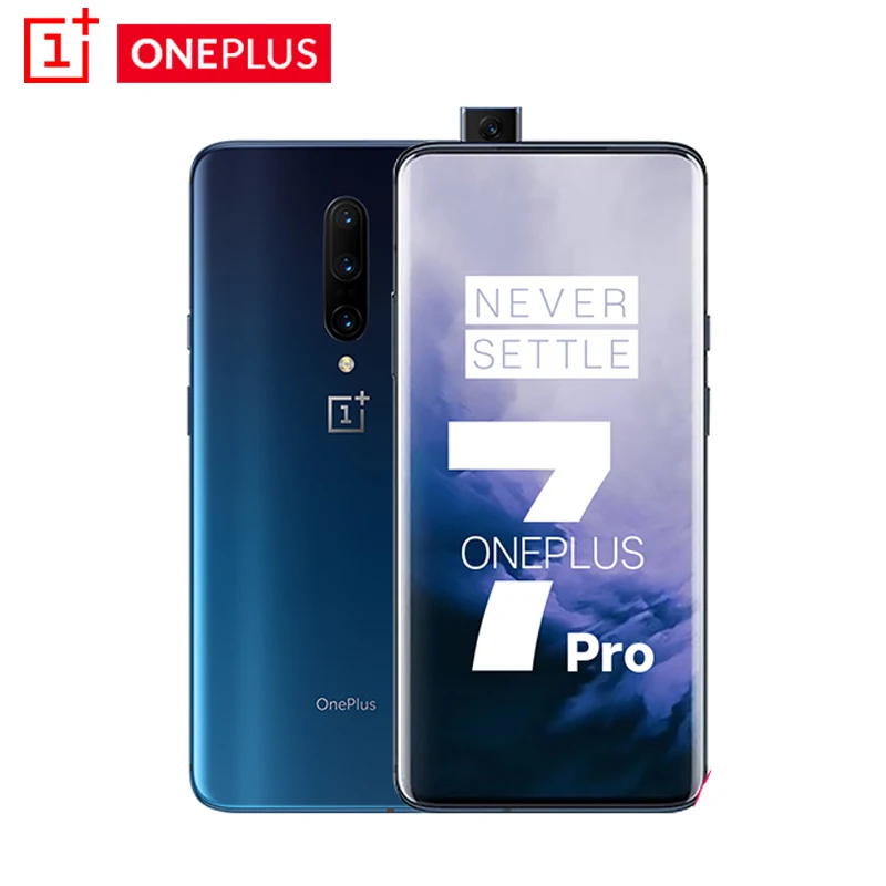 OnePlus 7 Pro Global Rom 256 ГБ синий Восьмиядерный процессор Snapdragon 855 6,67 дюйма 2K+ жидкий AMOLED экран Разблокировка мобильного телефона UFS 3,0