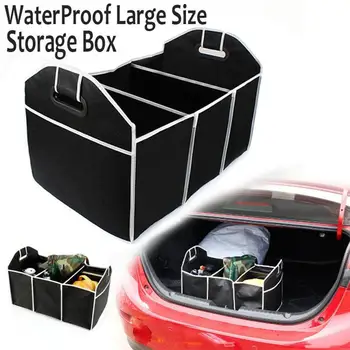 

Hot Car Trunk Organizer Foldable Multifunctional Non-woven Fabrics Cargo Storage Box Automobiles Trunk Sundries Cleaning Box