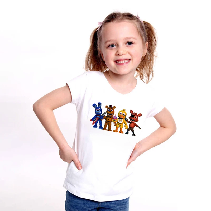 Five Nights at Freddy Kids T-Shirt Hip Hop Short Sleeve T-Shirt Top Cartoon Game Five Nights Kids Girls 3D T-Shirt Five Nights at Freddy Kids T-Shirt Hip Hop Short Sleeve T-Shirt Top Cartoon Game Five Nights Kids Girls 3D T-Shirt