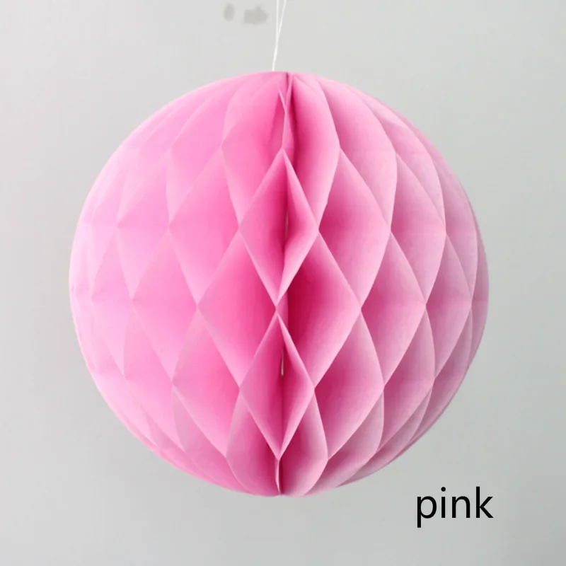 FW pink 4/6/8/10/12/14/16 дюймов Декоративные Бумага Pom poms подвесной бумажный фонарик шары диаметром украшение на свадьбу День рождения Детская праздничная одежда; расходные материалы - Цвет: FW pink