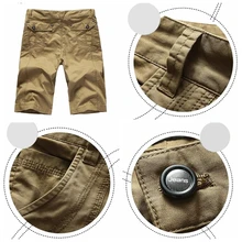 MJARTORIA летние военные шорты Карго на молнии Брендовые мужские повседневные однотонные мешковатые короткие штаны мужские тактические с карманами размера плюс