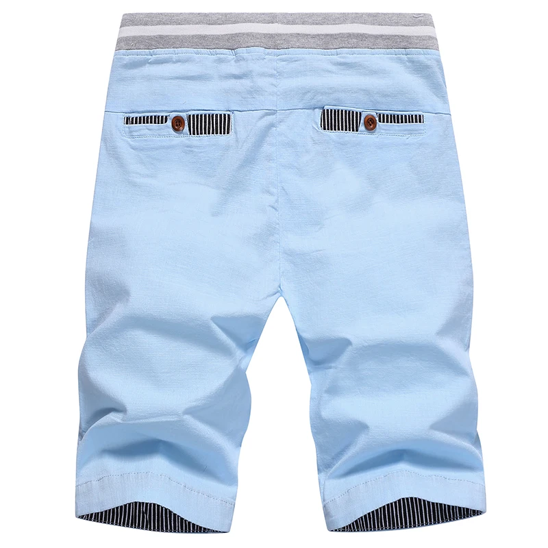 2024 Summer Casual Shorts Men Cotton Cargo Shorts Elastic Waist Drawstring Beach Board Shorts M-4XL Plus size Drop Shipping 3