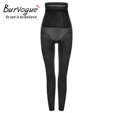 Burvogue Корректирующее белье, штаны с высокой талией, моделирующее белье для тела, эластичное обтягивающее нижнее белье для ног, утягивающие штаны для контроля живота