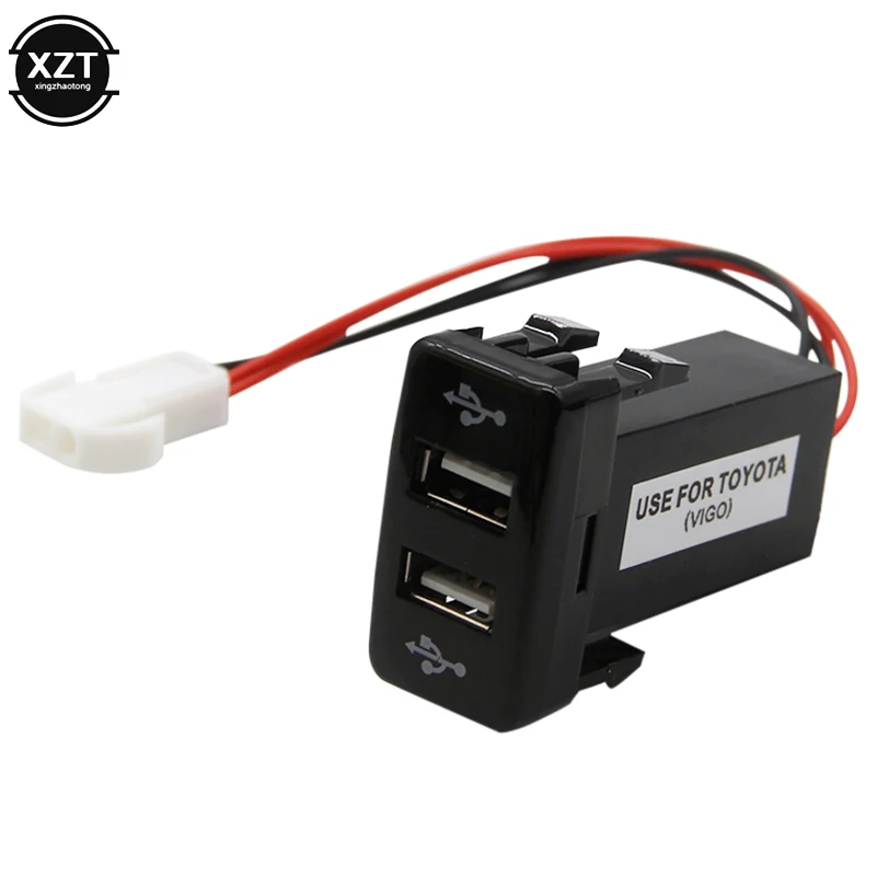 Автомобильное зарядное устройство 5 в 2 1 а для TOYOTA VIGO с двумя usb-портами быстрая