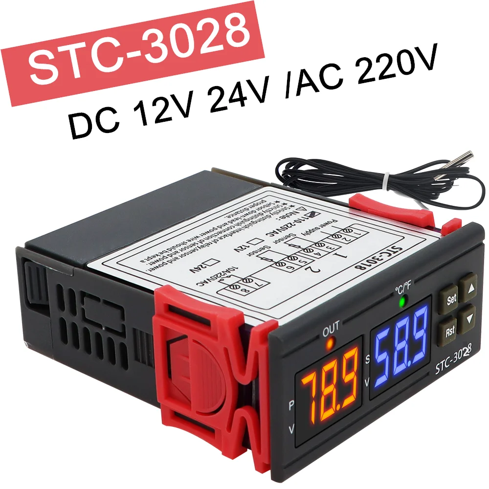 Intelligent Digital Thermostat Temperature Controller Thermometer High and Low Temperature Display Intelligent Digital Thermostat Temperature Controller Thermometer High and Low Temperature Display