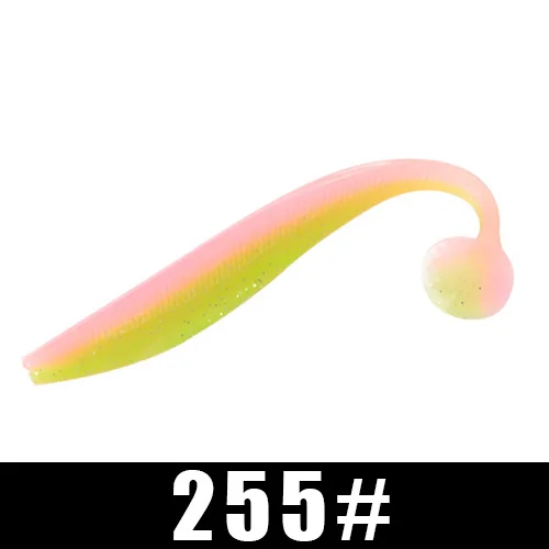 FTK Fishing Lure Soft Lure Shad Silicone Bait Odor Attractant Artificial Bait 90mm 120mm 160mm T-tail Wobblers Swimbait - Цвет: 255