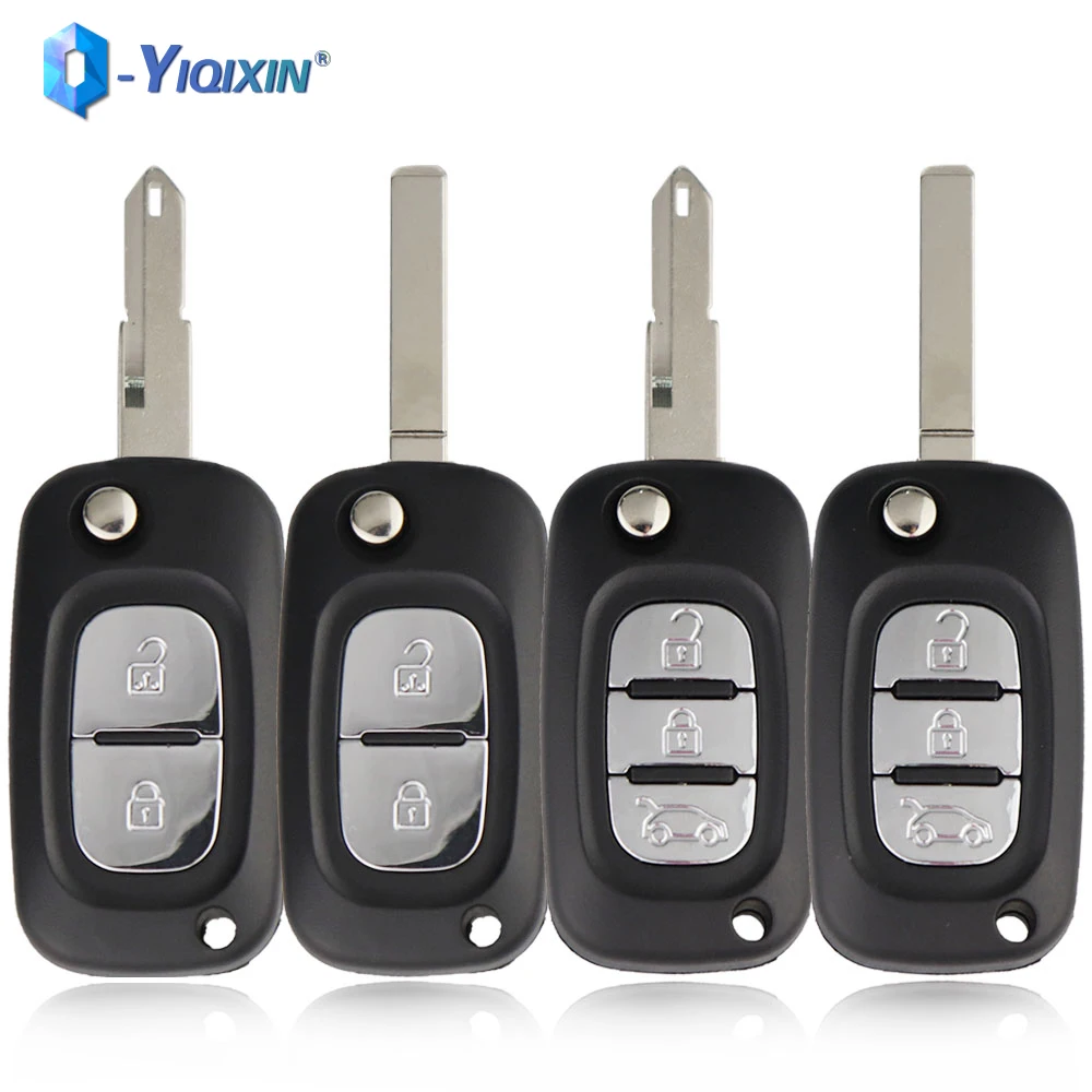 YIQIXIN 2/3 Buttons Filp Remote Key Shell Case For Renault Clio Kangoo Master Modus Twingo 2006-2016 Replacement Fob Blank Cover