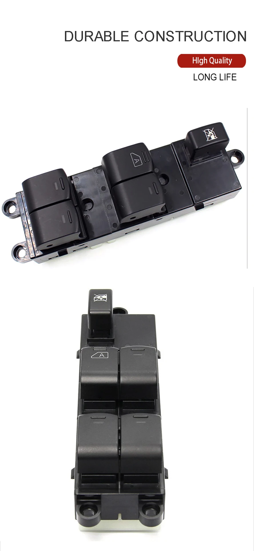 Wooeight Черный Автомобильный Электрический стеклоподъемник 25401EB30B 25401-5X010 Подходит для Nissan Navara D40 Pathfinder R51 Qashqai