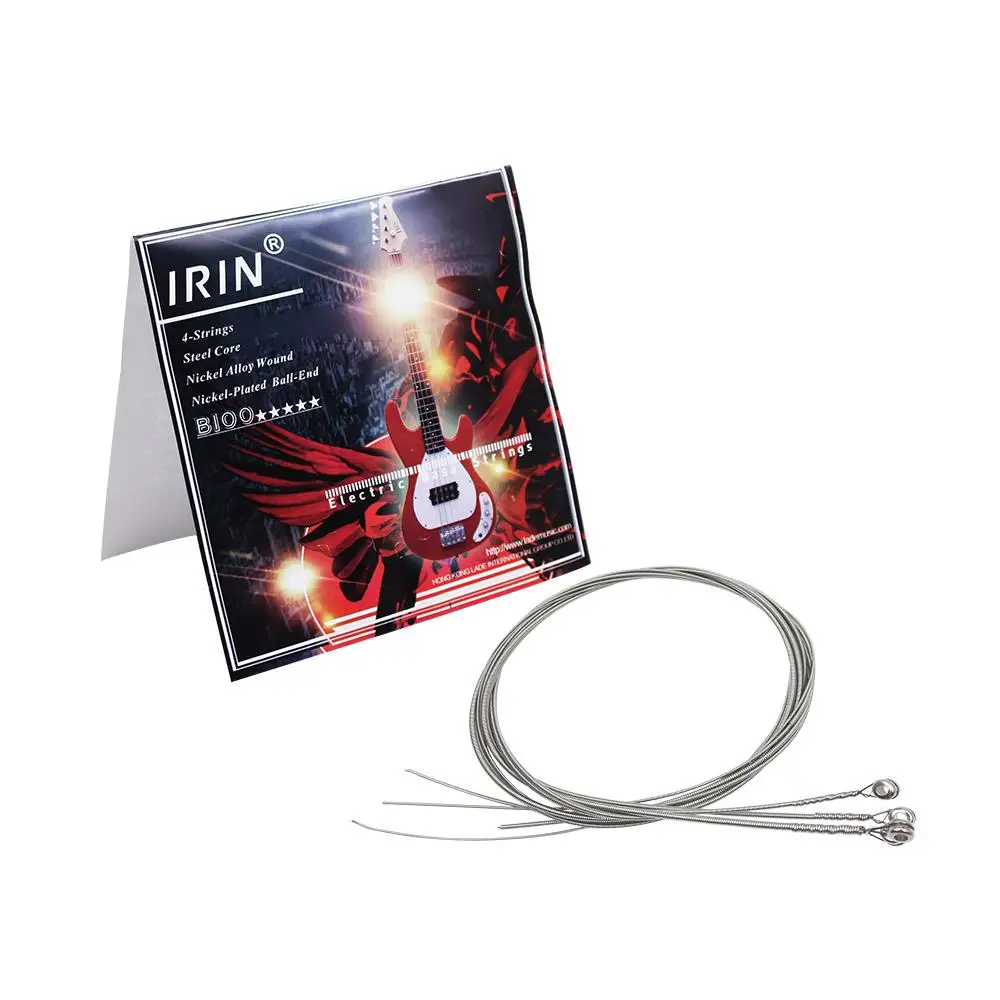 

IRIN B100 4 Pcs Electric Bass String Steel Core Nickel Alloy Wound