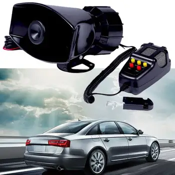

1 Pcs Car Motorcycle Megaphone 12V 100W Car Truck Alarm Police Fire Loud Speaker Pa Siren 5 Tone Sound Horn Mic