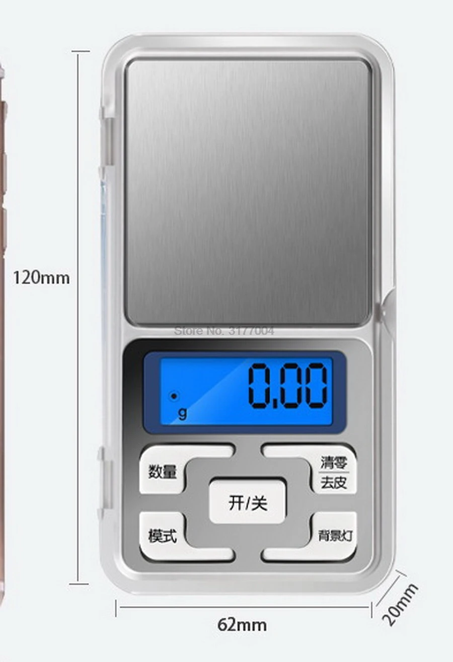 DHL 50pcs High Precision Jewelry Scales 100g/200g/500g Digital Pocket Electronic Scales