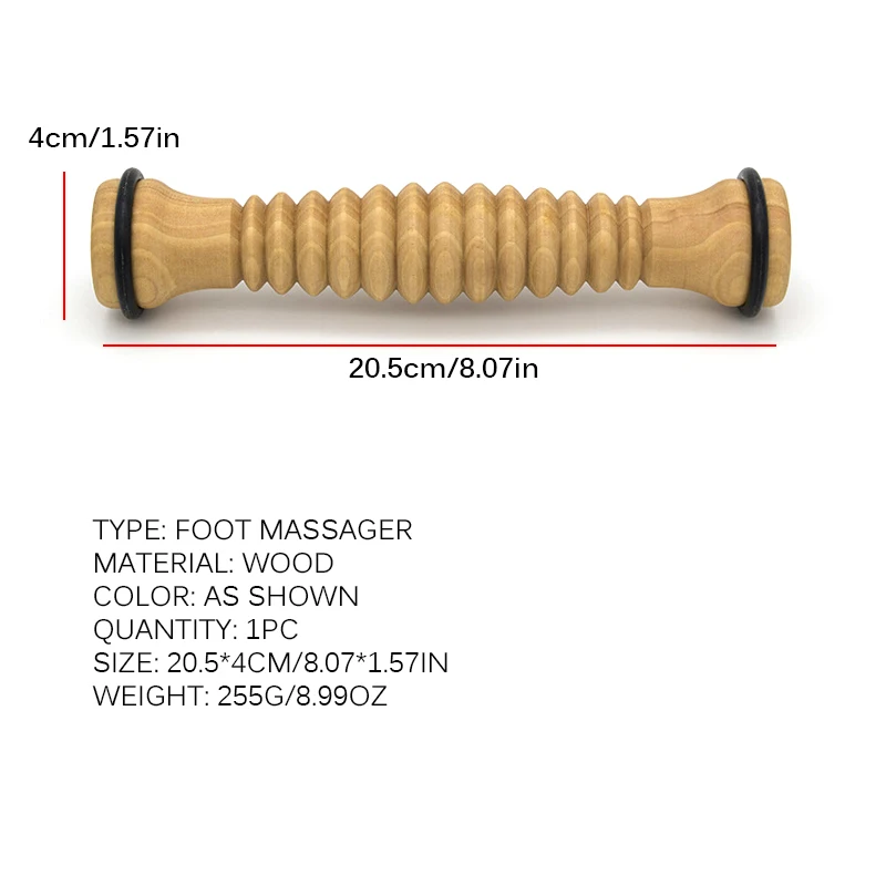 Роликовый массаж для ног для рельефного подошвенного фасциита рефлексотерапия спины ног массажер мышц Фитнес инструмент деревянный массажер для ног палка
