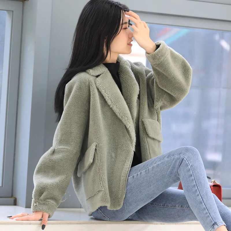 

Women Winter Faux Fur Coat Cozy Jacket 2023 Faux Fur Thicken Pure Color Long Sleeve Warm Outwear Overcoat Plus Size Faux Fur