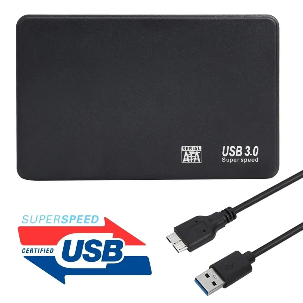 2 5 дюймов USB3.0 для SATA3 Box 6GMbps Высокоскоростная поддержка 8 ТБ HDD Внешний чехол SSD