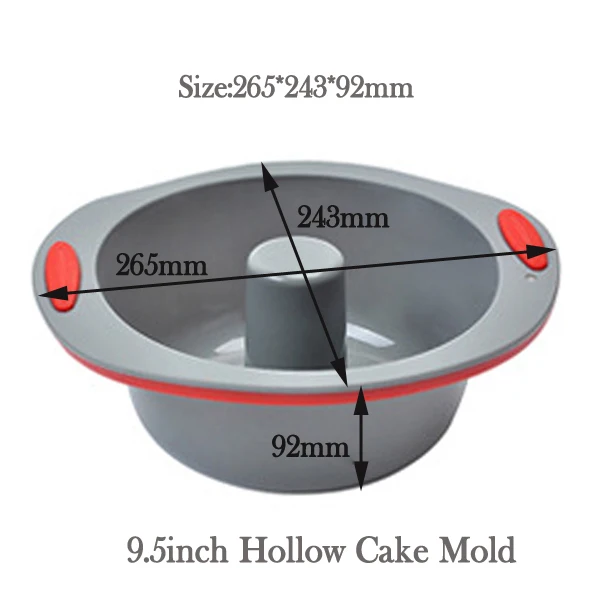 9.5Inch Hollow Mold Премиум 3D силиконовые формы для выпечки, формы для выпечки, форма для посуды, форма для выпечки, форма для выпечки, кондитерский лоток, кухонные инструменты для украшения торта - Цвет: 9.5Inch Hollow Mold