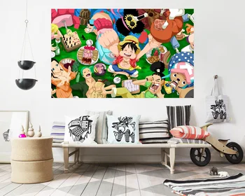 

[Self-Adhesive] 3D ONE PIECE 662 Japan Anime Wall Stickers Mural Decal Wall Murals AJ WALLPAPER Belly