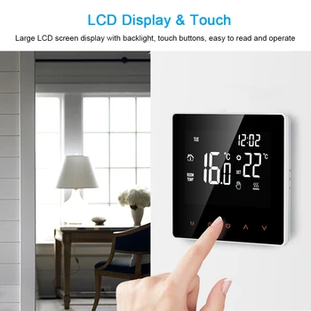 

WiFi Smart Thermostat Digital Temperature Controller APP Control LCD Electric Floor Heating Thermostat for Home Office Hotel