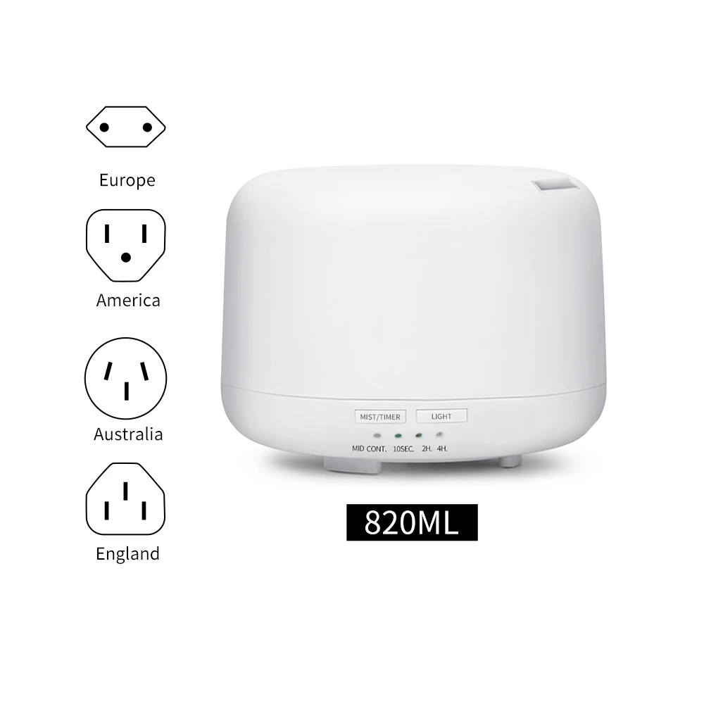 WY-168-820ML 1000 мл Ароматический диффузор, увлажнитель воздуха, Электрический диффузор, эфирное масло, Huile Essentiel, светодиодный ночник для дома - Цвет: WY-168-820ML