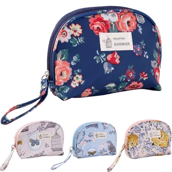 

Small Flower Pattern Cosmetic Bag Women Waterproof Make Up Toiletry Travel Organizer Lady Portable Washing Cloth Storage Tote