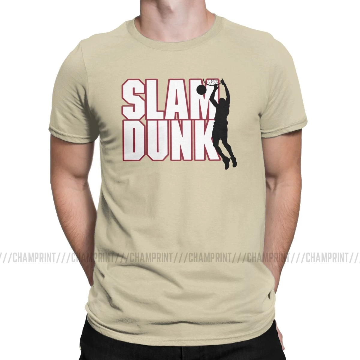 Баскетбол Slam Dunk аниме футболка мужская Sakuragi Hanamichi Спорт манга новинка футболка с вырезом лодочкой футболки подарок на день рождения топы - Цвет: Хаки