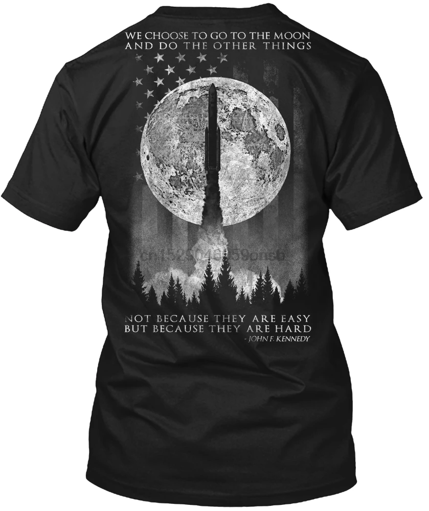 Мужская футболка JFK-We Chose to the Moon женская футболка