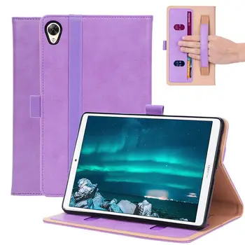 

For HUAWEI M6 8.4 inch Retro PU Leather Protective Hand Support Tablet Case with Card Position Bracket Sleep Function