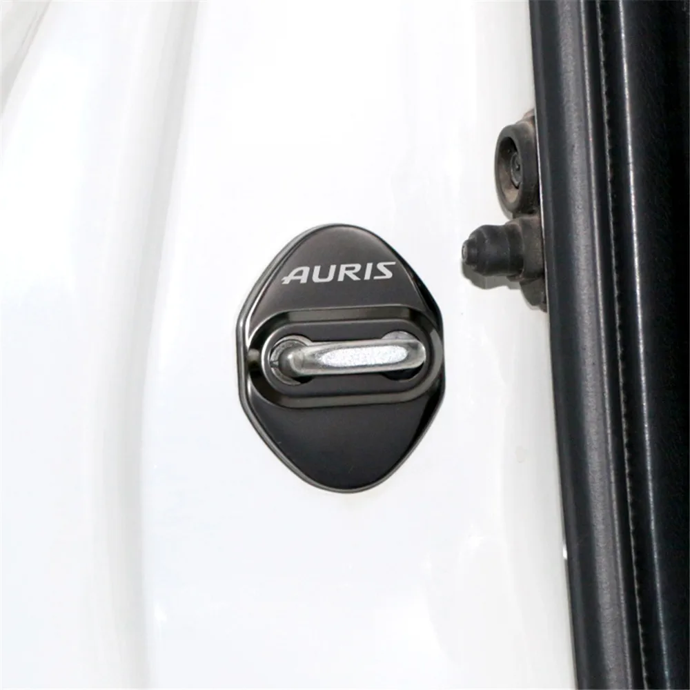 Авто-Стайлинг крышка дверного замка автомобиля Авто эмблемы чехол для Toyota Auris 2007 2008 наклейки аксессуары