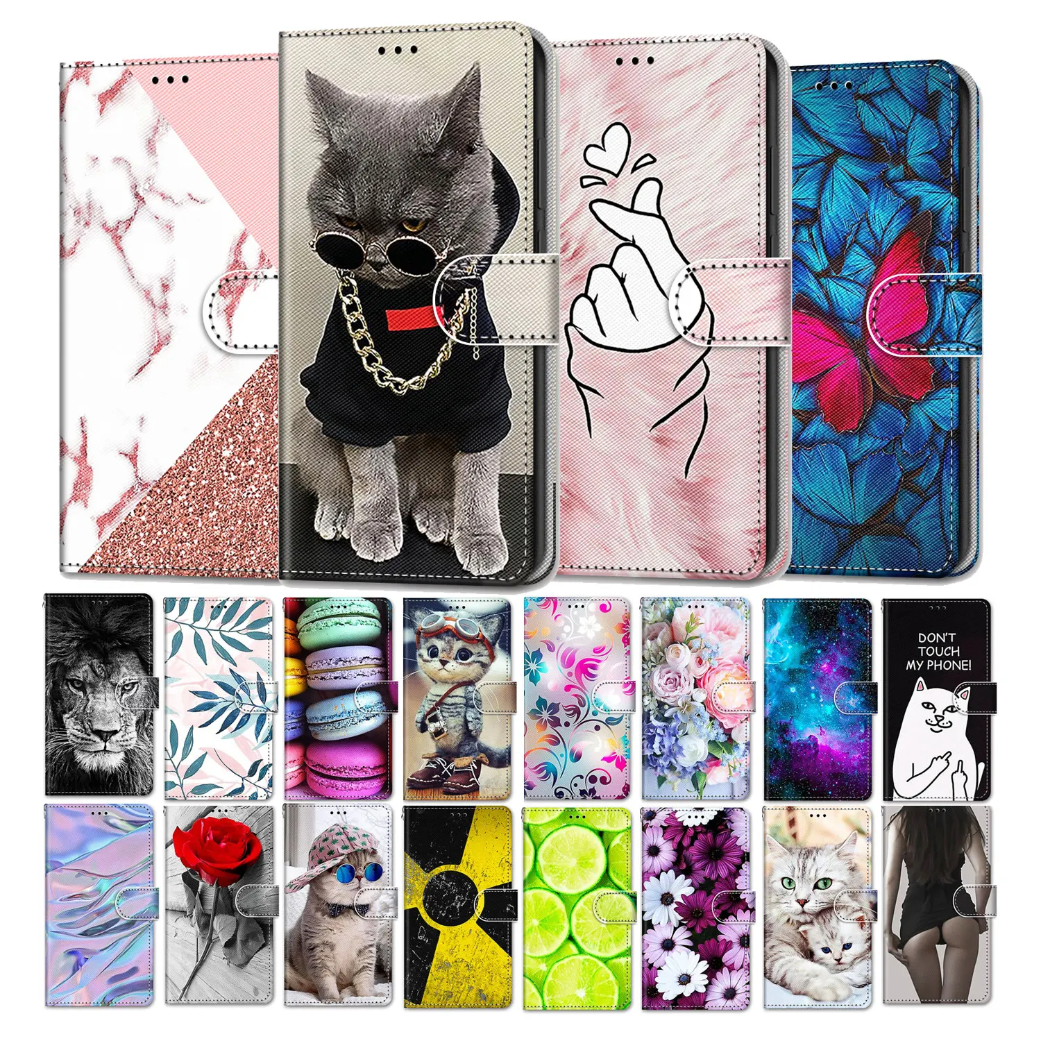 

Flip Leather Case For Xiaomi 10T Lite Pro K40 PRO Poco M3 X3 NFC F3 Magnetic Wallet Cover Holder Card Slots Stand Cat