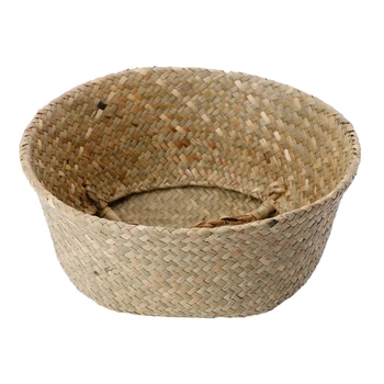 

Rattan Basket Foldable Laundry Storage Hamper Woven Stand Hanging Flower Pot