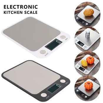 

Electronic Kitchen Scale LCD Display Multi-function Digital Food Kitchen Scale Stainless Steel Food Scale Cooking Tools 1g/10kg