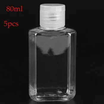 

80Ml Portable Plastic Bottle Square Bottle Travel Transparent Air Bottle Transparent Cosmetic Container Carry Around