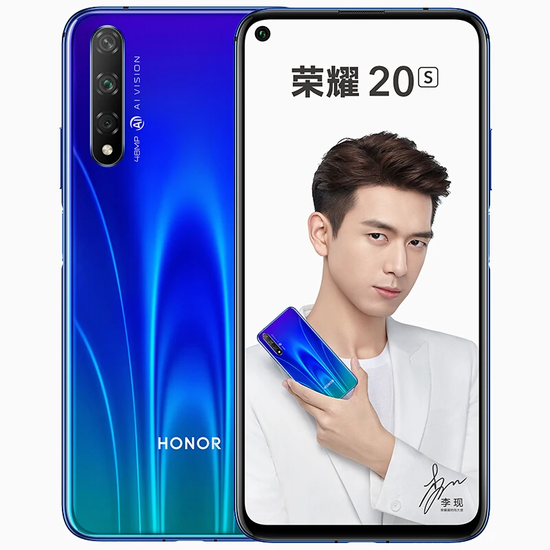 

Orignal Huawei HONOR 20S 6GB+128GB Mobile Phones 6.15 Screen Kirin 810 Android 9 24MP Front Rear HD Cams 4G Smartphone Dual SIM